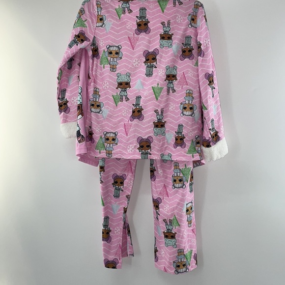 New Lol girls  pink 2pc pajama set sz s 6/6x - Picture 5 of 5